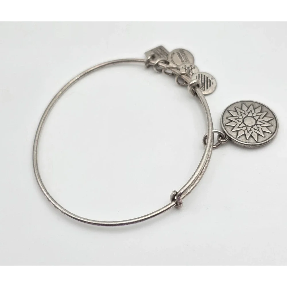 ALEX & ANI 'New Beginnings' Bracelet Charm Bangle Rafaelian Silver‎ Made In USA